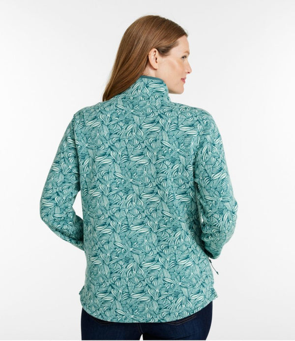Women's L.L.Bean Sweater Fleece Half-Zip Pullover, Print