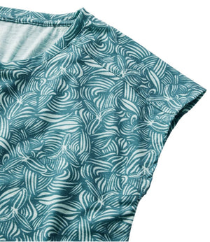 Women's Streamside Tee, Short-Sleeve Ruched Crew Print