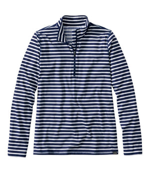 Women's SunSmart® UPF 50+ Sun Shirt, Quarter-Zip Stripe